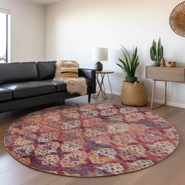 Helissa Orange Washable Indoor - Outdoor Rug - LOOMLAN - LOOMLAN Rugs - Outdoor Rugs