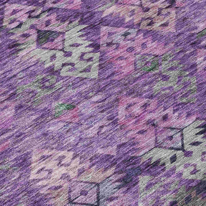Helissa Purple Washable Indoor - Outdoor Rug - LOOMLAN - LOOMLAN Rugs - Outdoor Rugs