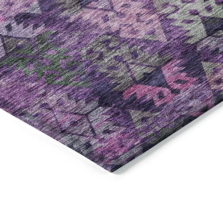 Helissa Purple Washable Indoor - Outdoor Rug - LOOMLAN - LOOMLAN Rugs - Outdoor Rugs