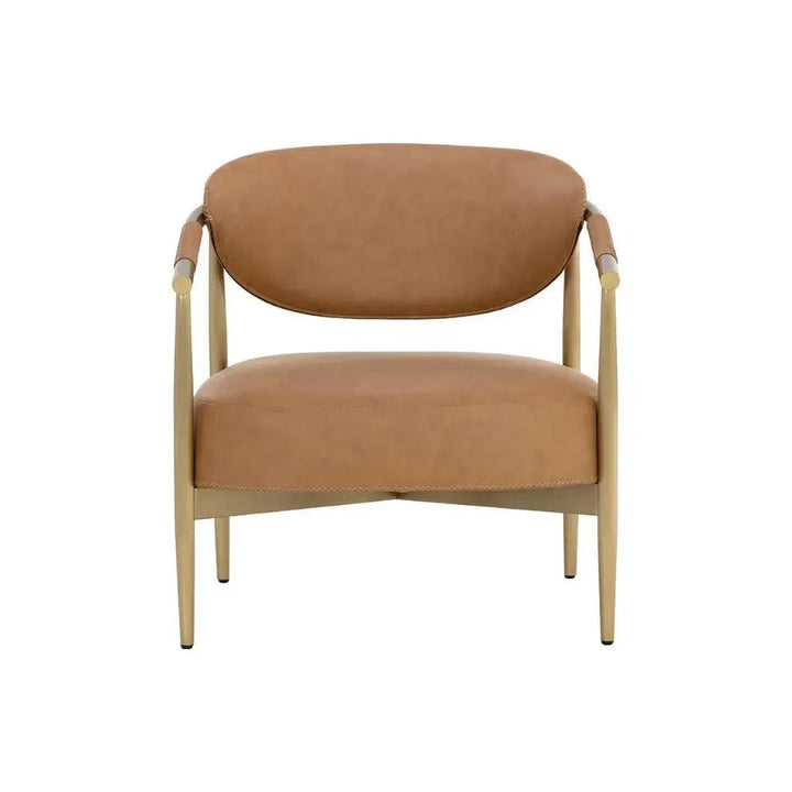 Heloise Leather Handsome Lounge Chair - LOOMLAN - SUNPAN - Accent Chairs