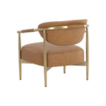 Heloise Leather Handsome Lounge Chair