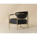 Heloise Leather Handsome Lounge Chair