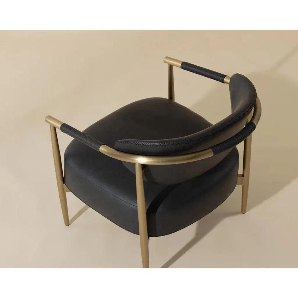 Heloise Leather Handsome Lounge Chair