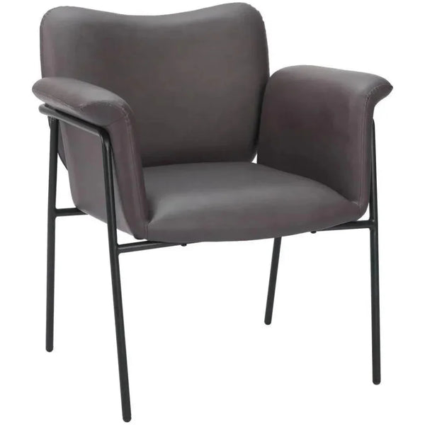 Heritage Wood & Steel Brown Accent Arm Chair - LOOMLAN - Zuo Modern - Accent Chairs