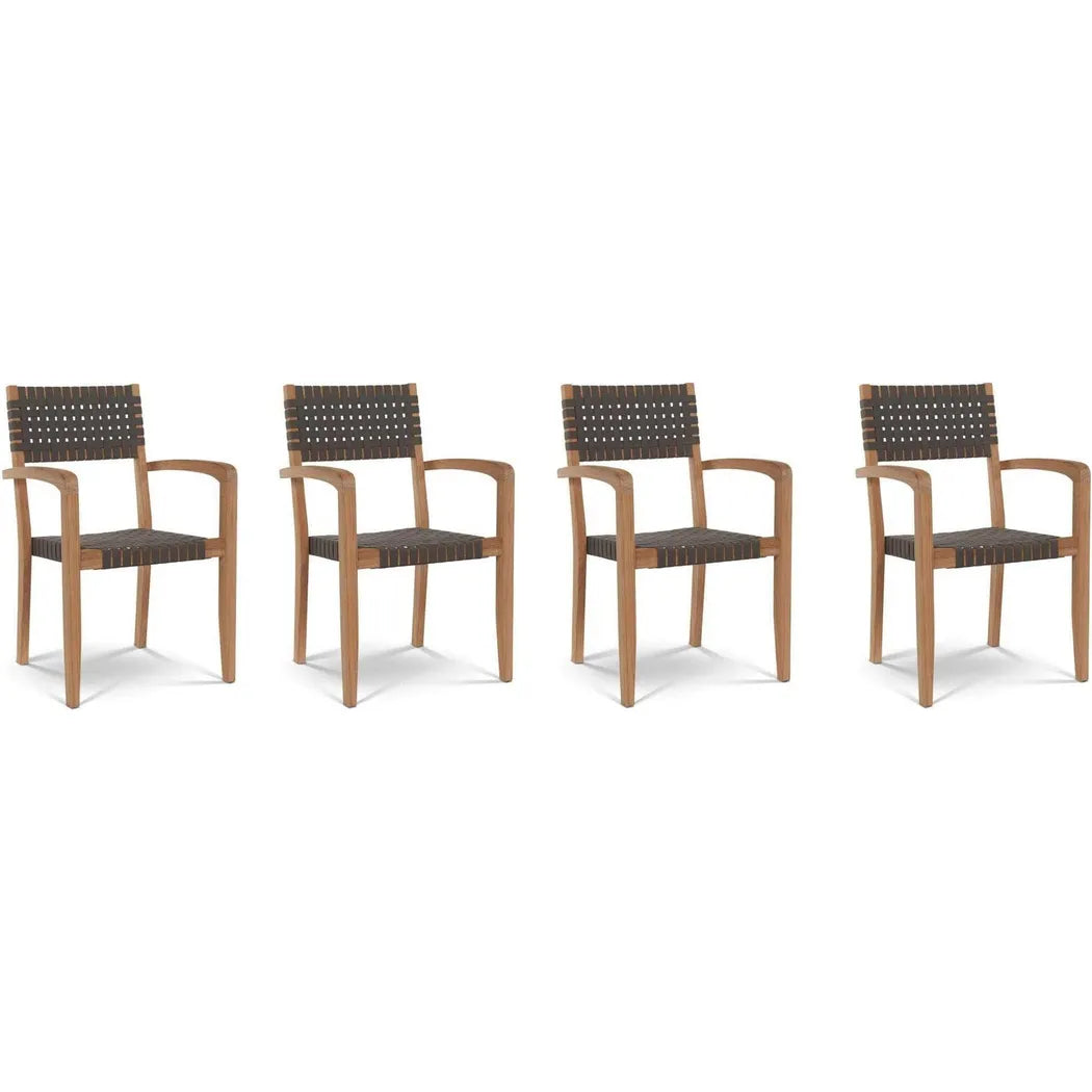 Herning Teak Outdoor Stacking Armchair 4PC