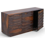 Herrison Wooden Chocolate Brown Sideboard-Sideboards-LOOMLAN-LOOMLAN