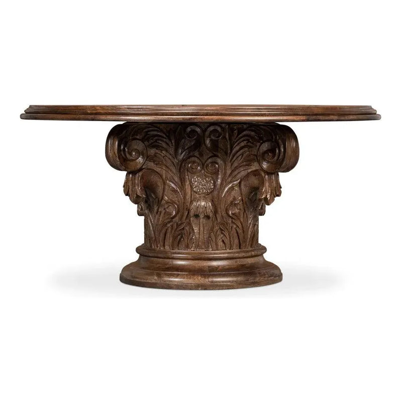 Hestia Carved Round Dining Table