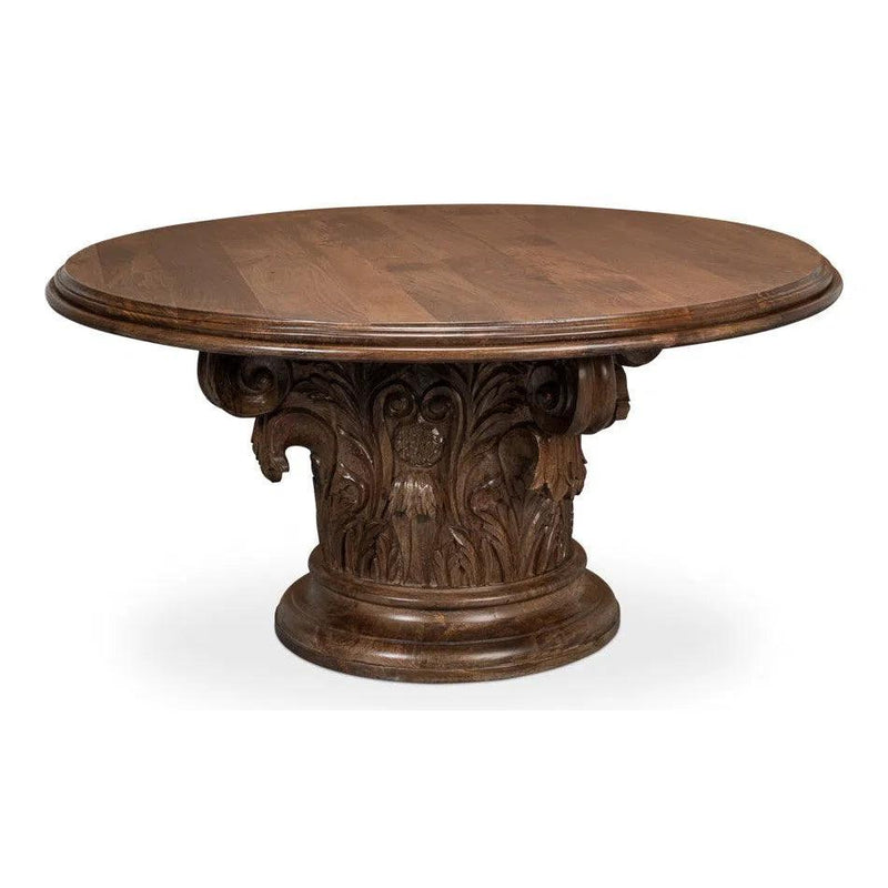 Hestia Carved Round Dining Table