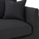 Heston Sofa - Black Fabric Sofas & Loveseats LOOMLAN By LH Imports