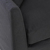 Heston Sofa - Black Fabric Sofas & Loveseats LOOMLAN By LH Imports