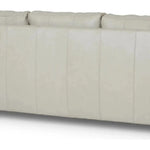 High Back Leather Sofa Light Gray Made the USA