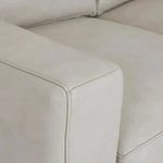 High Back Leather Sofa Light Gray Made the USA