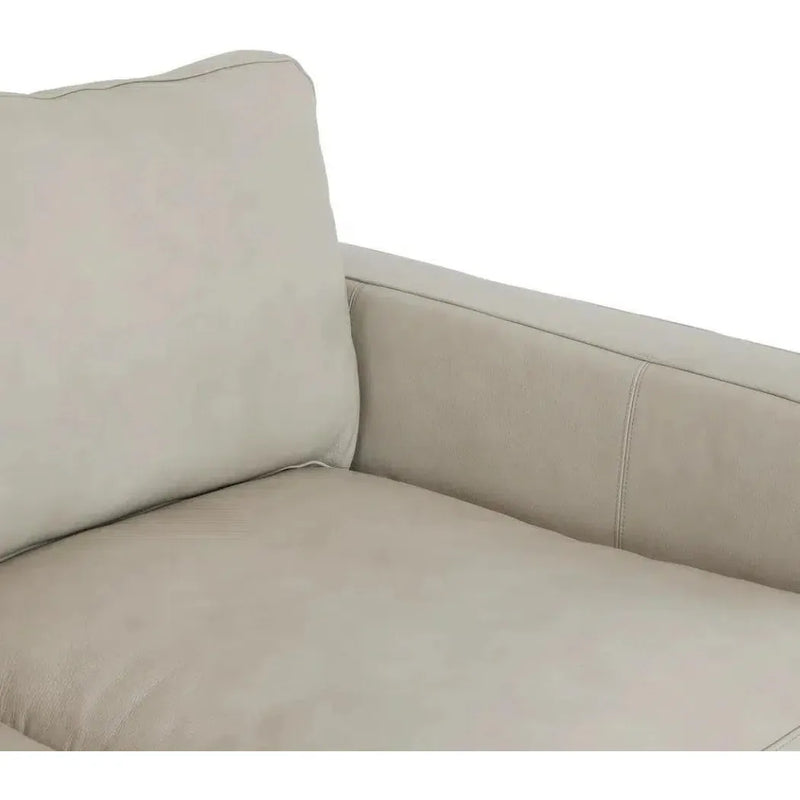 Alabama High Back Leather Sofa Light Gray Made In the USA Sofas & Loveseats LOOMLAN By Uptown Sebastian