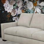 High Back Leather Sofa Light Gray Made the USA