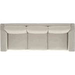 High Back Leather Sofa Light Gray Made the USA