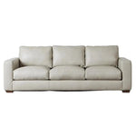 High Back Leather Sofa Light Gray Made the USA