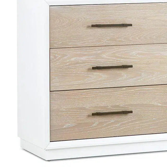 High Gloss Boca Grande 6 Drawer Dresser & Mirror Combo