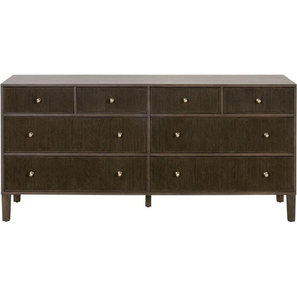 Highland Fluted Wood8-Drawer Dresser-Dressers-Essentials For Living-LOOMLAN