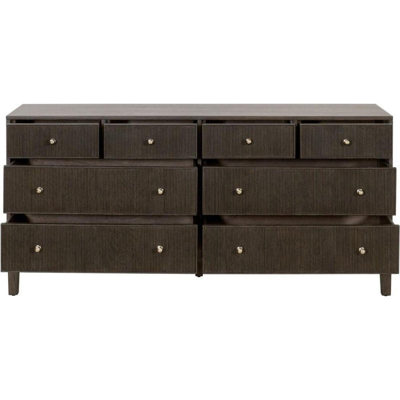 Highland Fluted Wood8-Drawer Dresser-Dressers-Essentials For Living-LOOMLAN