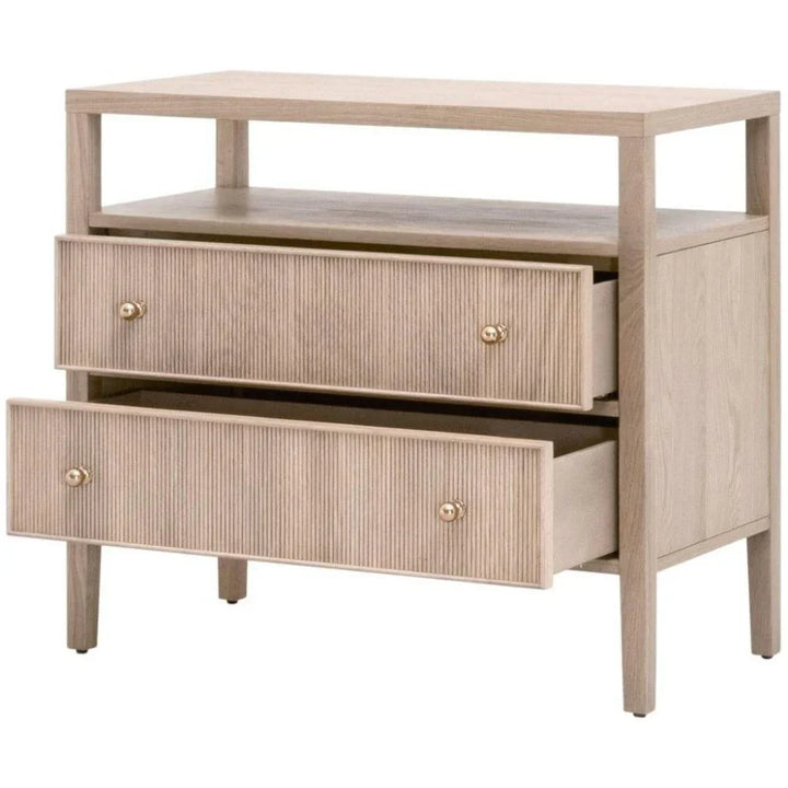 Highland Open Shelf 2 - Drawer Nightstand - LOOMLAN - Essentials For Living - Nightstands