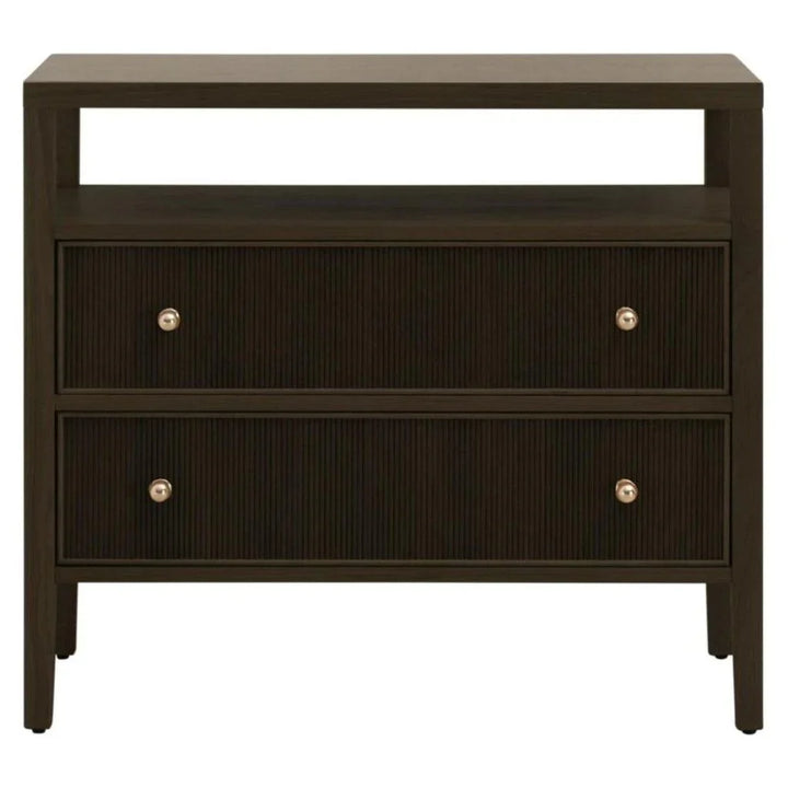 Highland Open Shelf 2 - Drawer Nightstand - LOOMLAN - Essentials For Living - Nightstands