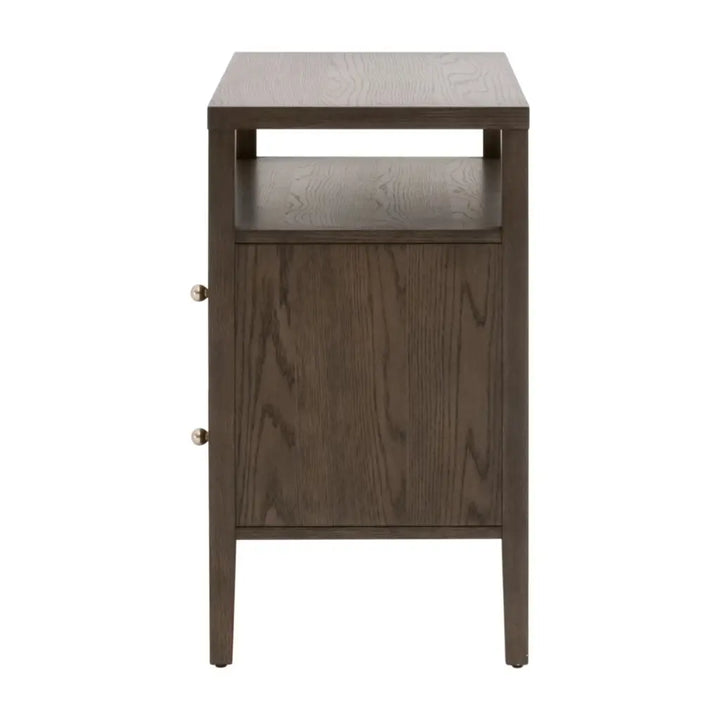 Highland Open Shelf 2-Drawer Nightstand-Nightstands-Essentials For Living-LOOMLAN