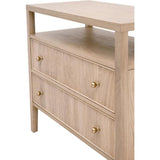 Highland Open Shelf 2-Drawer Nightstand-Nightstands-Essentials For Living-LOOMLAN