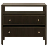 Highland Open Shelf 2-Drawer Nightstand-Nightstands-Essentials For Living-LOOMLAN