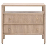 Highland Open Shelf 2-Drawer Nightstand-Nightstands-Essentials For Living-LOOMLAN