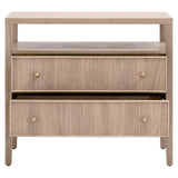 Highland Open Shelf 2-Drawer Nightstand-Nightstands-Essentials For Living-LOOMLAN