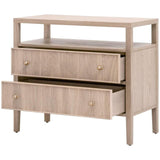 Highland Open Shelf 2-Drawer Nightstand-Nightstands-Essentials For Living-LOOMLAN