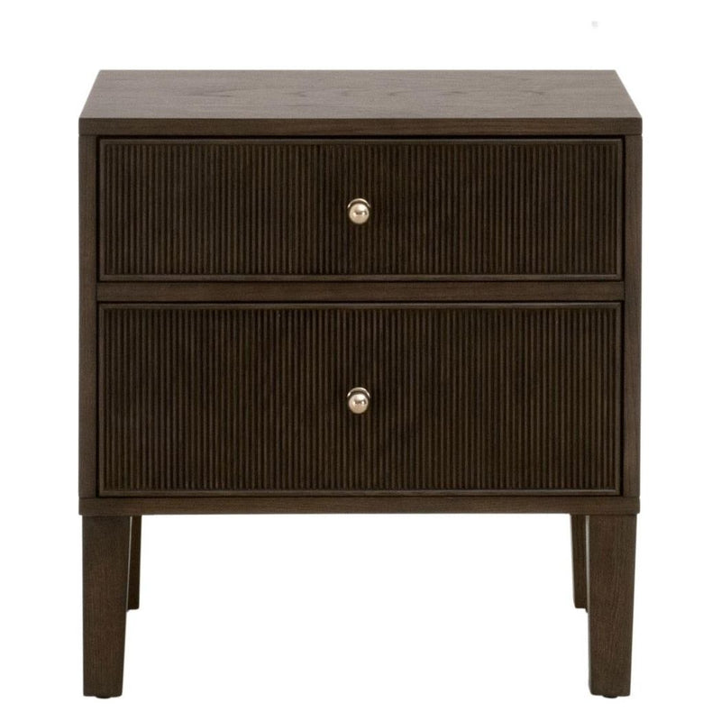 Highland Wooden 2-Drawer Nightstand-Nightstands-Essentials For Living-LOOMLAN