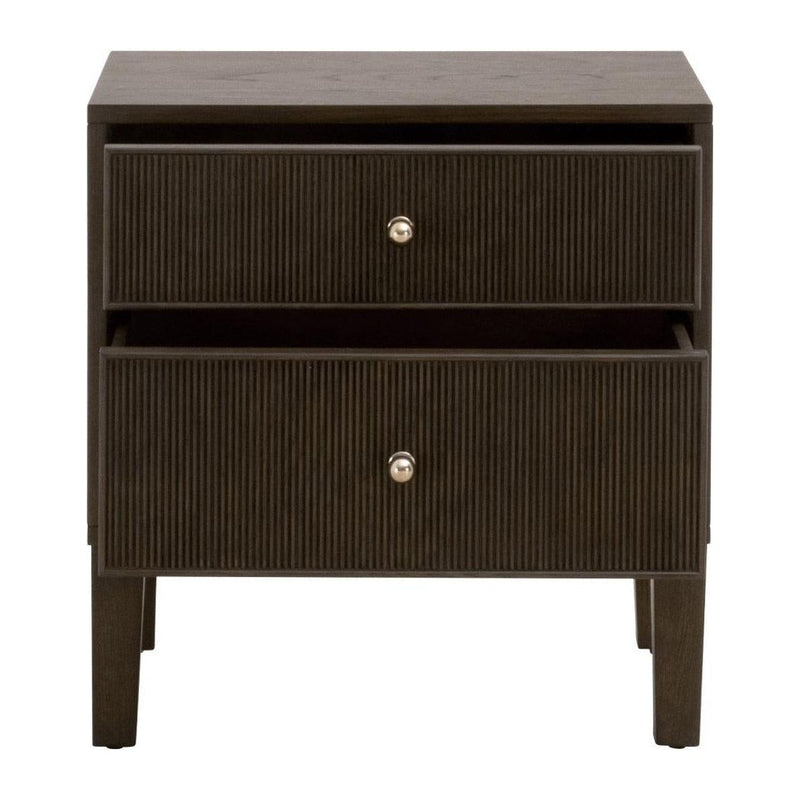 Highland Wooden 2-Drawer Nightstand-Nightstands-Essentials For Living-LOOMLAN