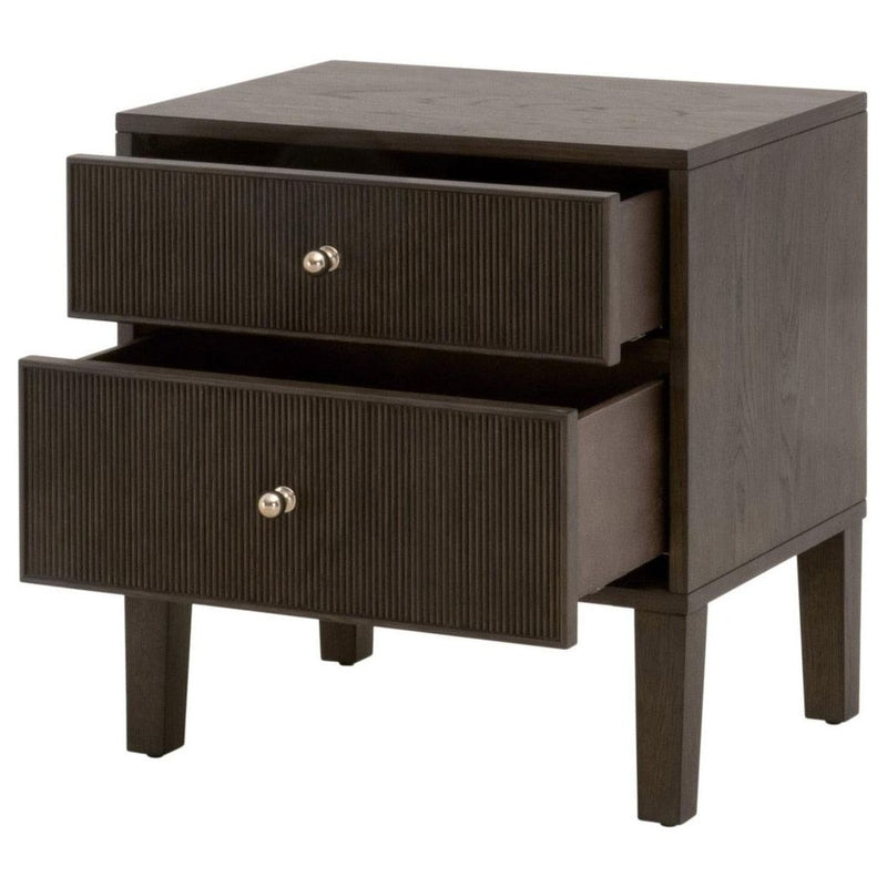 Highland Wooden 2-Drawer Nightstand-Nightstands-Essentials For Living-LOOMLAN