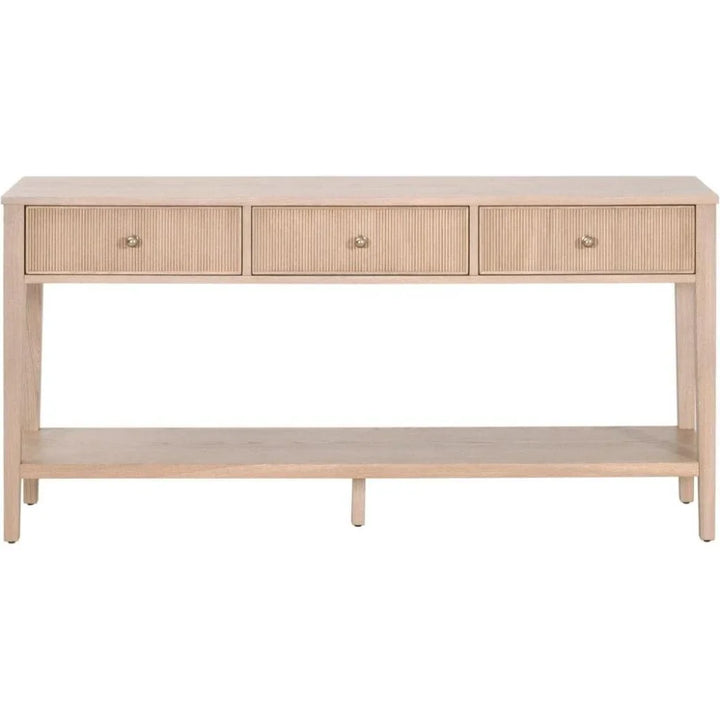 Highland Wooden 3 - Drawer Sofa Table - LOOMLAN - Essentials For Living - Console Tables