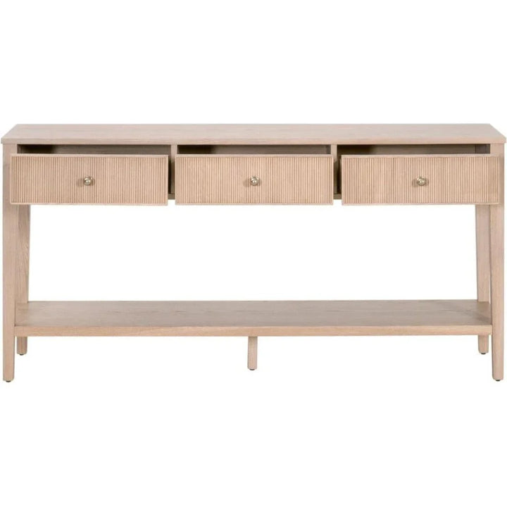 Highland Wooden 3 - Drawer Sofa Table - LOOMLAN - Essentials For Living - Console Tables