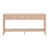 Highland Wooden 3-Drawer Rectangular Console Table