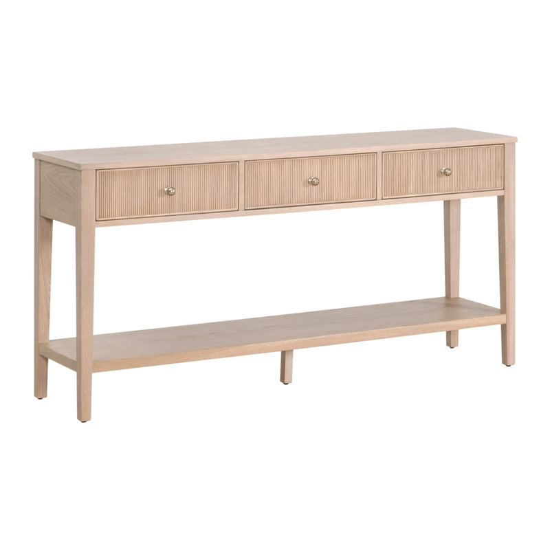 Highland Wooden 3-Drawer Rectangular Console Table