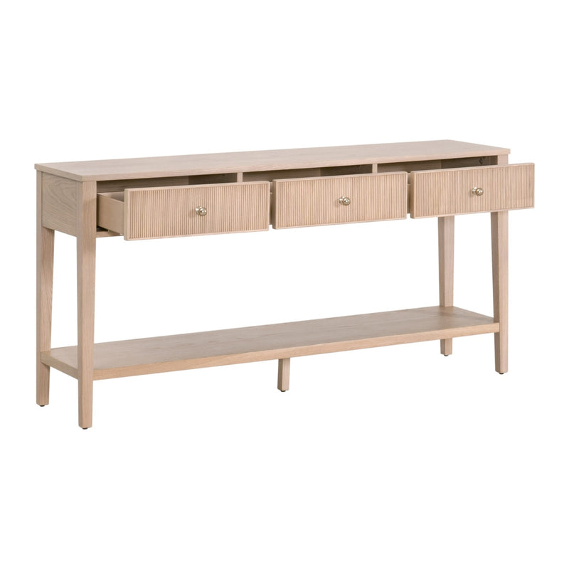 Highland Wooden 3-Drawer Rectangular Console Table