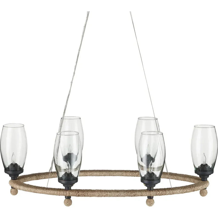 Hightider Glass Oval Chandelier - LOOMLAN - Currey & Co - Chandeliers