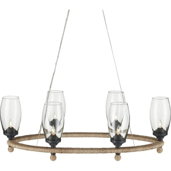 Hightider Glass Oval Chandelier - LOOMLAN - Currey & Co - Chandeliers