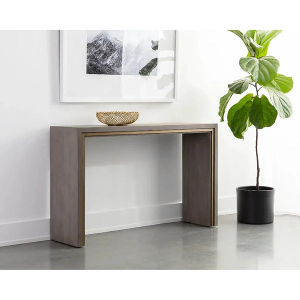 Hilbert Wooden Rectangular Console Table-Console Tables-SUNPAN-LOOMLAN