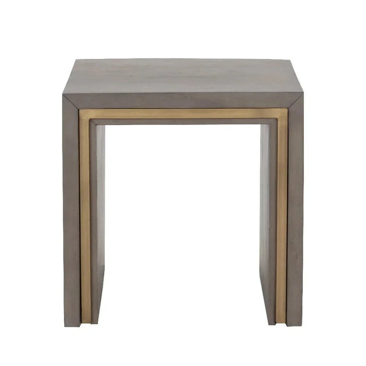Hilbert Wooden Rectangular Side Table - LOOMLAN - SUNPAN - Side Tables