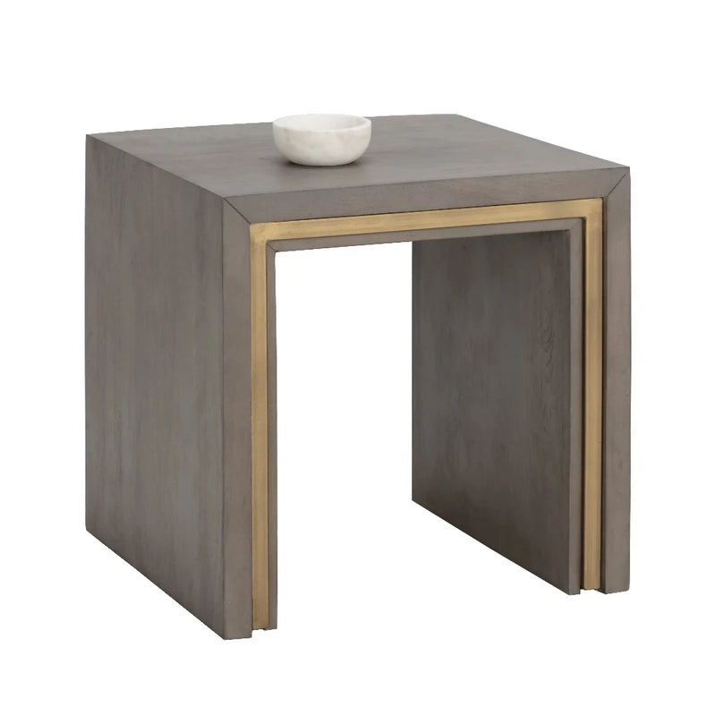 Hilbert Wooden Rectangular Side Table-Side Tables-SUNPAN-LOOMLAN