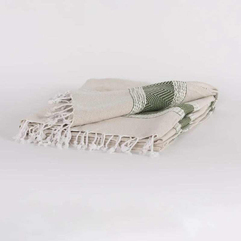 Hilda Soft Cotton Throw Blanket With Fringe