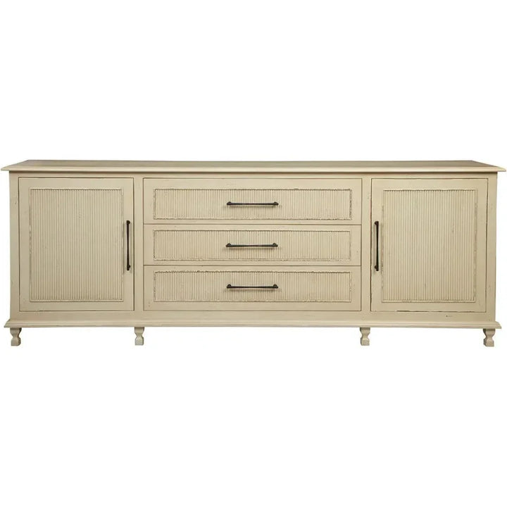 96-Inch Solid Wood Sideboard Buffet Cabinet | LOOMLAN