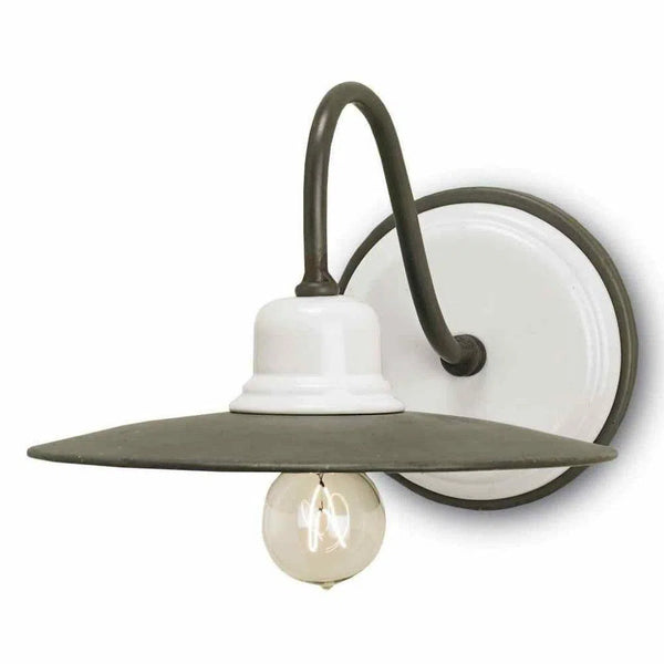 Hiroshi Gray White Eastleigh Wall Sconce Wall Sconces LOOMLAN By Currey & Co