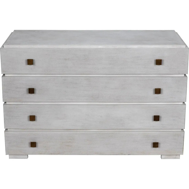 Hofman Wood and Brass White Dresser