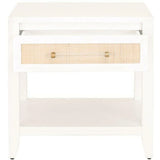 Holland 1-Drawer Side Table With Drawers White Natural Rattan Side Tables LOOMLAN By Essentials For Living
