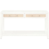 Holland 2-Drawer Console Table With Drawers White Rattan Console Tables LOOMLAN By Essentials For Living